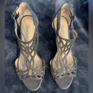 Silver Wedge shoes.